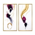 thumbnail image 2 of Designart "Ethereal Elegance Magenta Ink Clouds II" Abstract Painting Framed Wall Art Set Of 2 - Modern Gold Framed Wall Art Set Of 2, 2 of 6