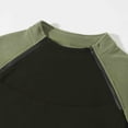 thumbnail image 6 of Mens Fleece Sweater Tops for Outdoors Hiking Camping Warm Colorblock Long Sleeve Mock Neck Tops with Zippers (2XL, Army Green), 6 of 8