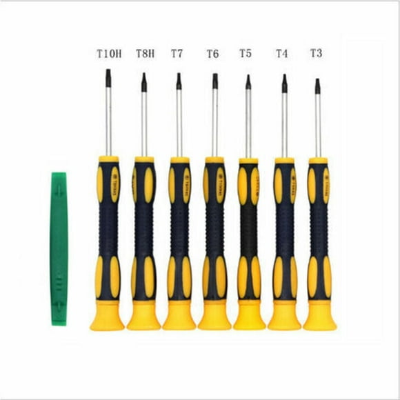 12 Pieces Torx Screwdriver Set with T3 T4 T5 T6 T7 T8 T10 Star Screwdriver, Stainless Steel Tweezers and Slotted Screwdrivers PS4 Repair