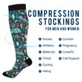 thumbnail image 2 of FORMRS Womens Knee High Socks Casual Long Thick Travel Daily Wear, 1 Pair, Green Vibrant Truck Pattern, 2 of 6