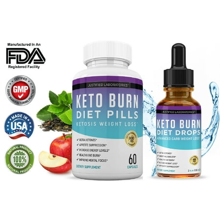 Keto Diet Pills and Keto Drops Burn Shred BHB Salts Exogenous Ketones Ketogenic Ketosis Weight Loss Fat Burner Weight Loss Supplement Men and