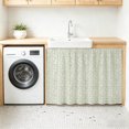 thumbnail image 2 of Sage Green Small Sink Skirt, Bathroom Vanity Cabinet Adhesive Curtain, Vintage Rutsic Floral Prints Simple Boho Utility Under Sink Cover Decorative Kitchen Cabinet Curtains 10"x11", 2 of 8