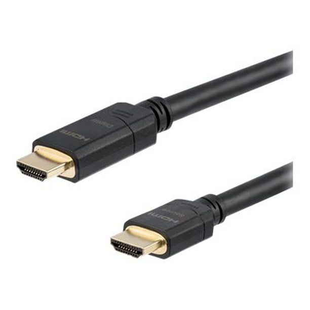 StarTech.com 65 ft (20m) High Speed HDMI Cable - Male to Male - Active - 28AWG - CL2 Installation Intégrée - Ultra HD 4K x 2K - Câble HDMI Actif (HDMM20MA) - Câble HDMI Mâle vers HDMI Mâle - 66 ft - double Blindage - Noir