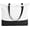 White Black, variant on 1 Pack Canvas Tote Bag with Zipper, Blank Grocery Bags, Widened Washable Bag with Inner Pocket, Shopping Travel Large Tote Bags for DIY Heat Transfer, Christmas Craft (Black/White)