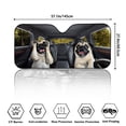 thumbnail image 5 of Xoenoiee Funny Pug Dog Print Car Windshield Sunshade Foldable Front Window Sun Visor Protector for Car SUV Truck, Keep Vehicle Cool, 57.1 x 27.4 Inch, 5 of 7