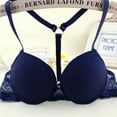 thumbnail image 4 of Ame Women's Full Figure Plus Size Cotton Lace Front Close Bra and Briefs Sets, 4 of 7