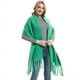 thumbnail image 5 of Bufanda de color sólido gruesa verde hierba con borlas largas y chal de mujer nuevo de otoño e invierno, 5 of 6