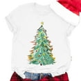 thumbnail image 4 of Lroveb Christmas Shirts for Women Print Round Neck Short Sleeve T Shirt Top Graphic T Shirts, 4 of 5