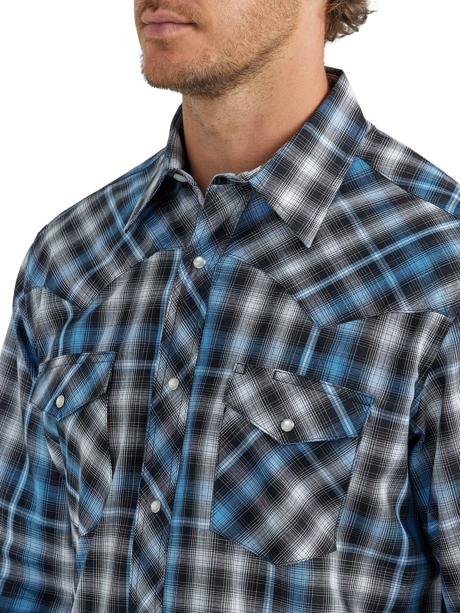 Wrangler® Men's and Big Men's Regular Fit Long Sleeve Western Shirt, Sizes S-5XL