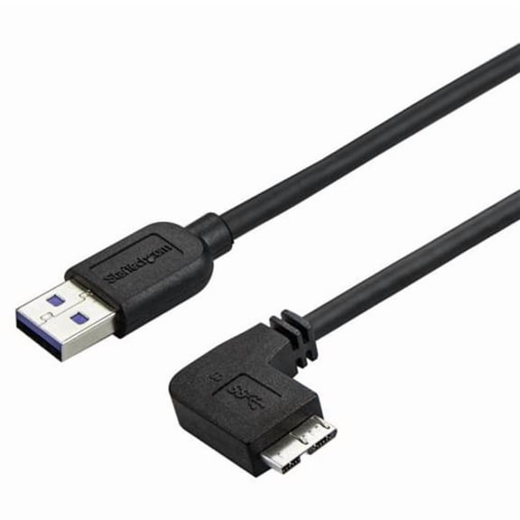 StarTech 1m (3ft) Slim Micro USB 3.0 Cable - M/M - Right-Angle Micro-USB