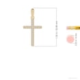 thumbnail image 3 of ANGARA Natural Diamond Latin Cross Pendant in 14K Yellow Gold for Women (Size-1.35mm| Color-H| Clarity-SI2) | April Birthstone, Anniversary, Jewelry Gift for Women | Natural Diamond Necklace, 3 of 8