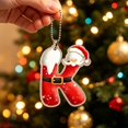 thumbnail image 5 of Santa Suit Letter Christmas Ornament, A-Z Alphabet Flat Acrylic Pendant, Personalized Initial Xmas Tree Decor, DIY Custom Name Hanging Ornament for Car Rearview Mirror, 5 of 6