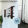 thumbnail image 3 of THKFISH Fishing Rod Rack Fishing Rod Holders Wall Mount Vertical/Horizontal Fishing Pole Holders for Garage Room, Boats Store 6/8 Fishing Rod Combos,1pair, 3 of 9