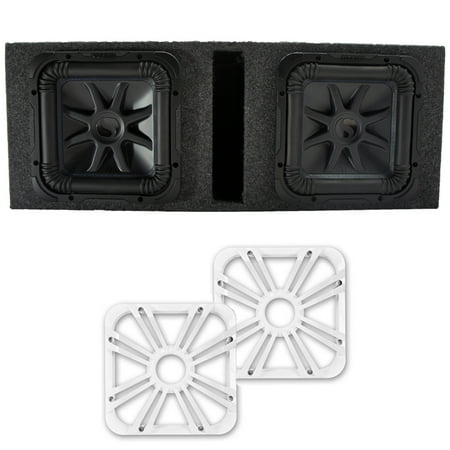 Kicker L7S12 Solo-Baric Subwoofers Vented Box with White LED Grills