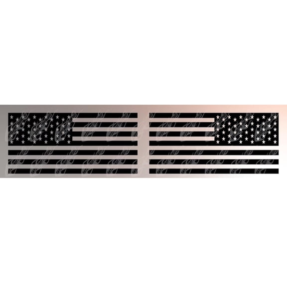 USA American Flag Vinyl Decal Window Sticker Compatible with and Fits 2015 Ford Expedition Max - Set of Two