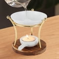 thumbnail image 3 of Aromatherapy Wax Candle Burner Ceramic Candle Holder Decorative for Home, 3 of 9