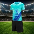 thumbnail image 2 of 2026 Boys 2 Piece Athletic Soccer Jersey Sport Team Soccer Uniforms with Shorts Football Blue XS, 2 of 9