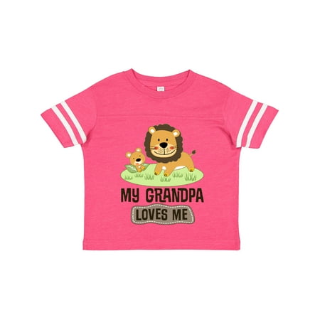 

Inktastic Grandpa Loves Me Grandson Gift Toddler Boy or Toddler Girl T-Shirt
