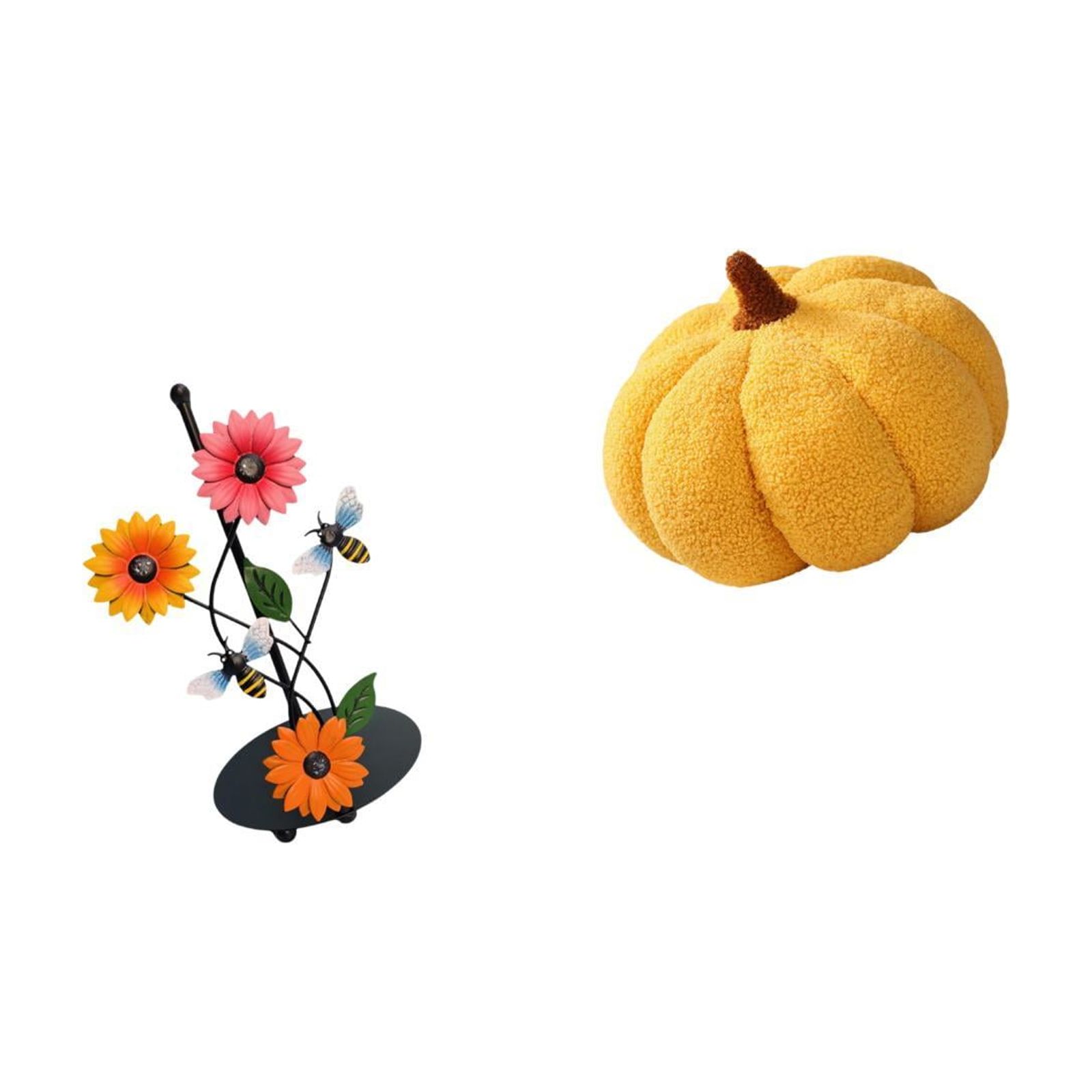 Fiocias Toilet Paper Holder with Paper Towel Holder Countertop Halloween Pumpkin Toy Soft Iron And Material Removable Stable Construction S