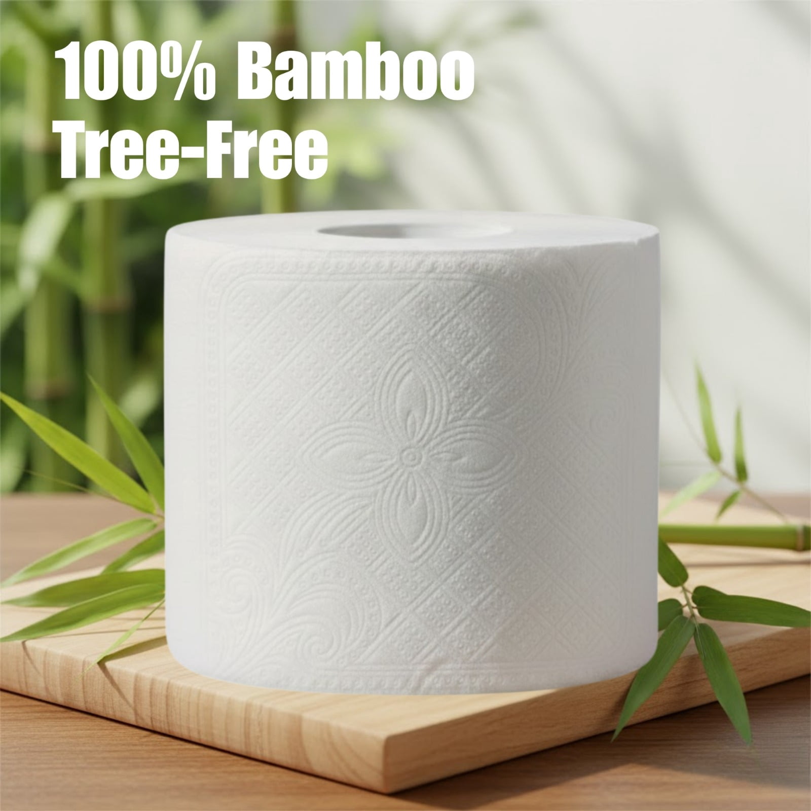 SRIAA 100% Bamboo Tree-Free Toilet Paper – 24 Premium Family Mega  Rolls, 3-Ply, 300 Sheets Per Roll – Ultra Soft & Strong, Plastic-Free Packaging, Septic Safe, FSC Certified – We Save Trees