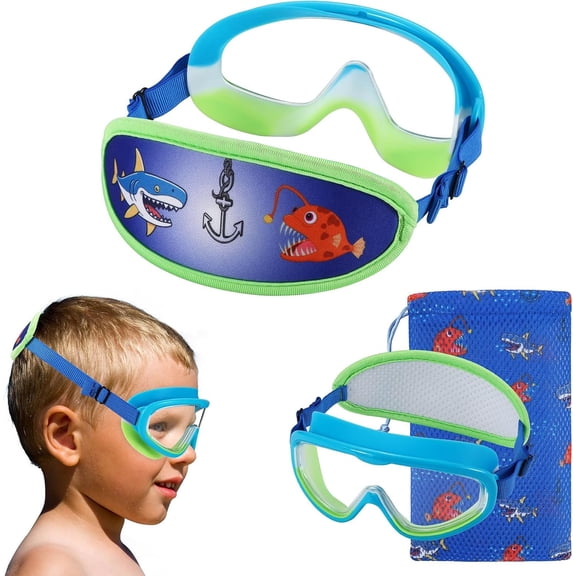 Swim Goggles  3-8,  Goggles No Hair Pull, Swimming Mask Fabric Strap