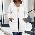 thumbnail image 2 of Enjoytime Oversized Hoodies for Women Long Sleeve Solid Zip Up Sweatshirt Fall Fashion Loose Long Hoodie Jackets, 2 of 6