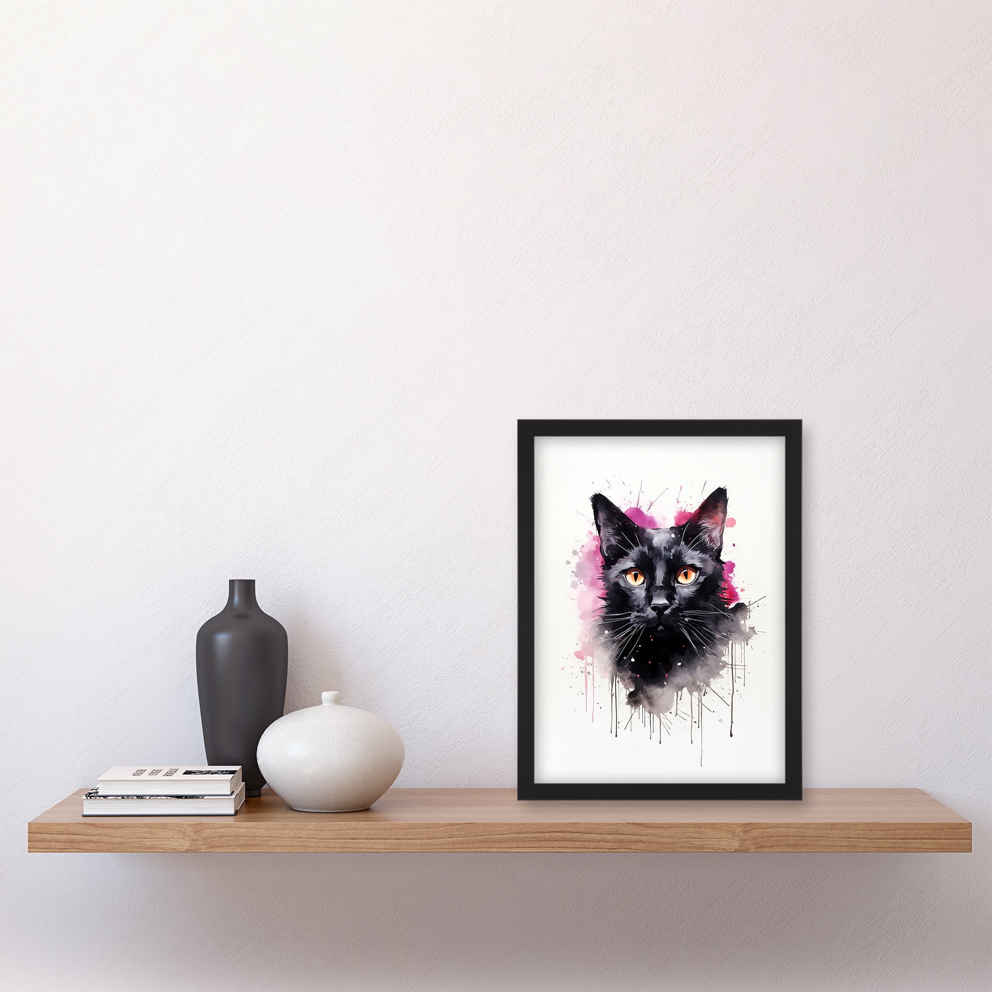 Black hotsell Cat Face Close Up PRINT from an Original Watercolour Painting, Pet Portrait, Animal Art, Black Cat Illustration, For Cat Lovers