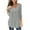 Gray Shirts, variant on Htigea Women's 3/4 Length Sleeve Top Pleated Crewneck T-Shirts Flowy Tunic Blouse Casual Loose Fit Tees White,S
