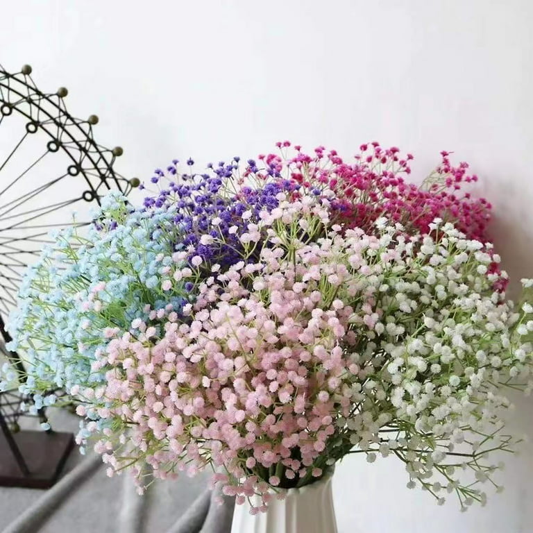 N&T NIETING Fall Baby Breath Flowers,15Pcs Fake Gypsophila Plants  Artificial Baby Breath Flowers for Wedding Bouquets Party Home Garden  Decoration