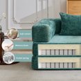 thumbnail image 6 of 78'' Convertible Folding Sofa Bed, Floor Sleeper Sofa Couch with Fixed-Shape Frame, Compression Comfy Couch, Boneless Modular Sectional Sofa, No Assembly Required, for Living Room, Bedroom, Dark Green, 6 of 8