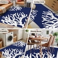 thumbnail image 6 of Rectangle Area Rug 4x6ft,Sea Coral Navy Blue Washable Carpet Non-Slip Runner Accent Rugs Indoor Floor Mat for Bedroom Living Room Decor,Simple Minimalist Style, 6 of 9