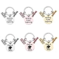 thumbnail image 2 of Stainless Steel Keychains Set of 6 Graduation Gifts for Students with Assorted Colors, 2 of 5
