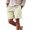 Beige, variant on Mens Casual Cotton Linen Casual Elastic Waist Drawstring Lightweight Summer Beach Vacation Yoga Golf Shorts with Pockets Beige L