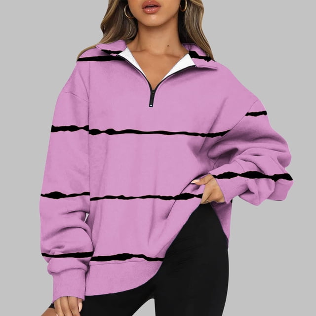 Ichuanyi liquidación de la moda mujer imprimición casual cuello manga larga camiseta suelta jarra tops ICHUANYI WER2023081604009