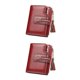 thumbnail image 4 of Cartera de Cuero Monedero de cambio plegable Fiesta de viaje Sonducket Titular de tarjeta de débito Billetero Regalo de cumpleaños Rojo oscuro 2piezas, 4 of 6