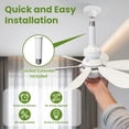 thumbnail image 3 of GUPUP Screw-in Ceiling Fans with Lights and Remote Control, 21" Socket Fan Light for Bedroom Patio Living Room, White, 3 of 7