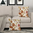 thumbnail image 3 of Fall Floral Pillow Covers 20x20 Set of 2 Red Yellow Burnt Orange Flower Print Throw Pillows Autumn Outdoor Decorative Pillow Case Square Linen Cushion Covers Farmhouse Decor for Home Couch Sofa Bed, 3 of 6