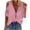 Pink, variant on Fesfesfes T Shirt for Women Fashion Women's Short Sleeve V-Neck Solid Casual Elastic Knitted Comfy Blouse Workout Shirts for Women Loose Fit M(US:6)