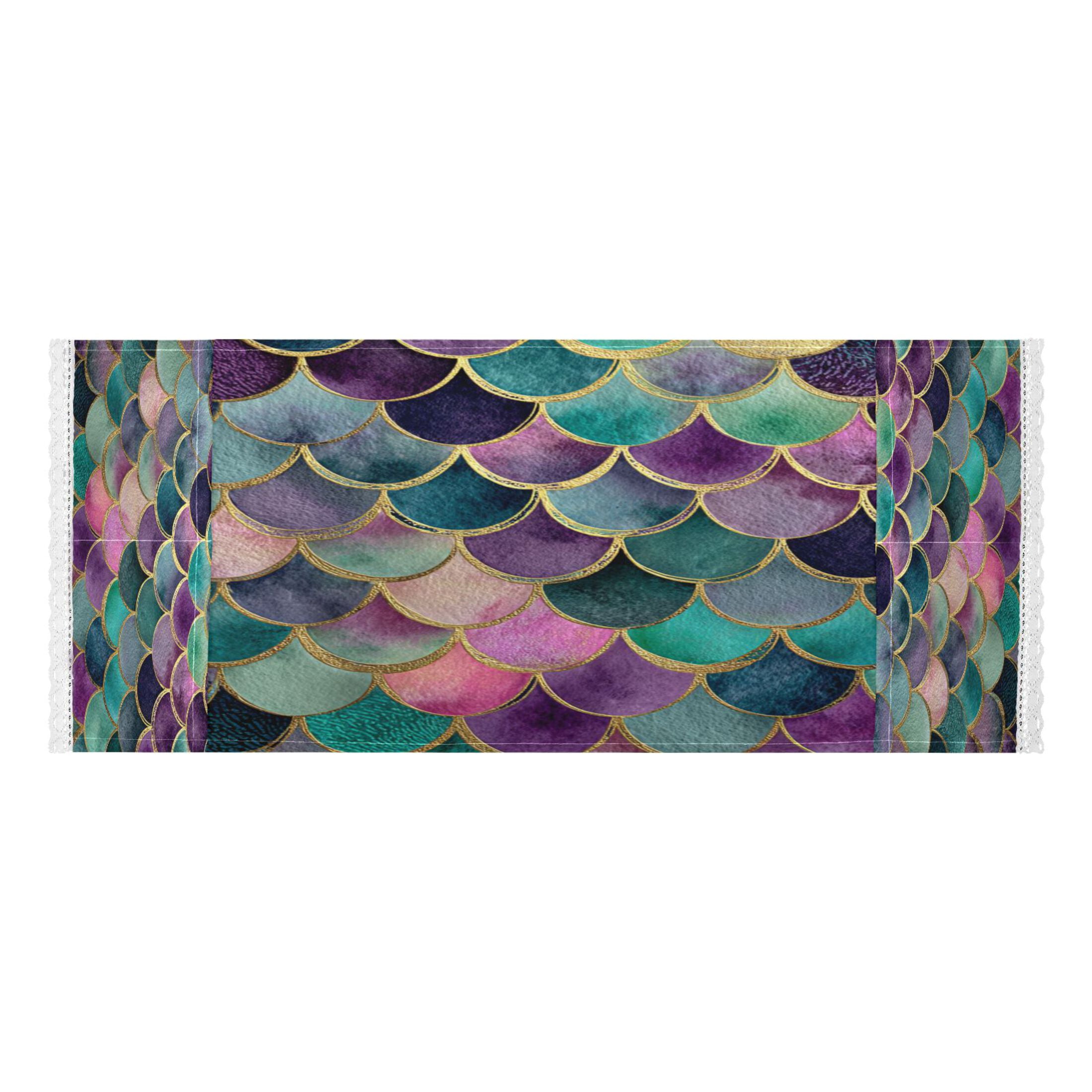 DEIARA Mermaid Scales Washing Machine Cloth Dryer Refrigerator Top Cover Protective Non-Slip Mat For Kitchen Laundry