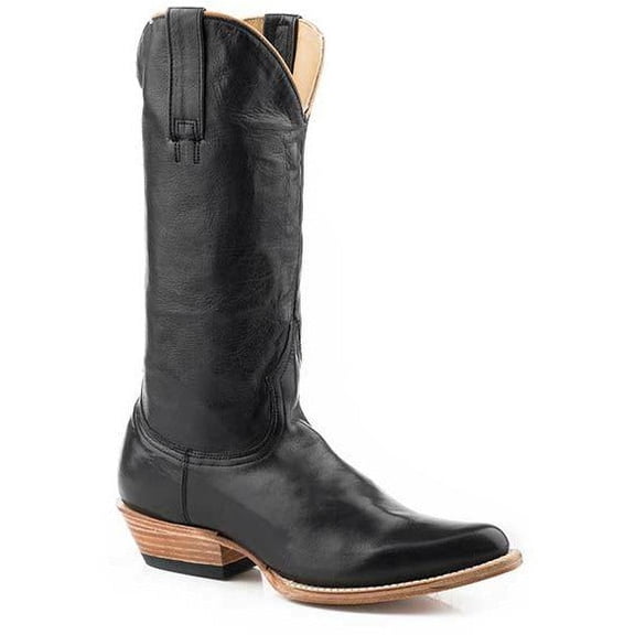 Women's Stetson Darby Leather Boots Handcrafted Black