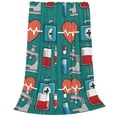 thumbnail image 2 of Honeii Medical Elements Print Fleece Blanket - Throw Blanket for Bed, Sofa, Couch, Camping, and Travel , Microplush Ultra Soft Warm Blanket-60"x50", 2 of 7