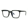 thumbnail image 2 of Thin Plastic Rectangular Horn Rim Blue Light Filtering Computer Eyeglasses Matte Black, 2 of 4