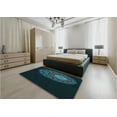 thumbnail image 4 of Ahgly Company Indoor Square Patterned Night Black Area Rugs, 5' Square, 4 of 6
