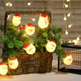 thumbnail image 4 of Yuarrent Decoración de árbol de Navidad, guirnalda de luces de Papá Noel, adorno de iluminación, lámpara de tira, fiesta para el hogar, patio Iluminación y accesorios 3 metros 20 luces Yuarrent HA067281-01, 4 of 6