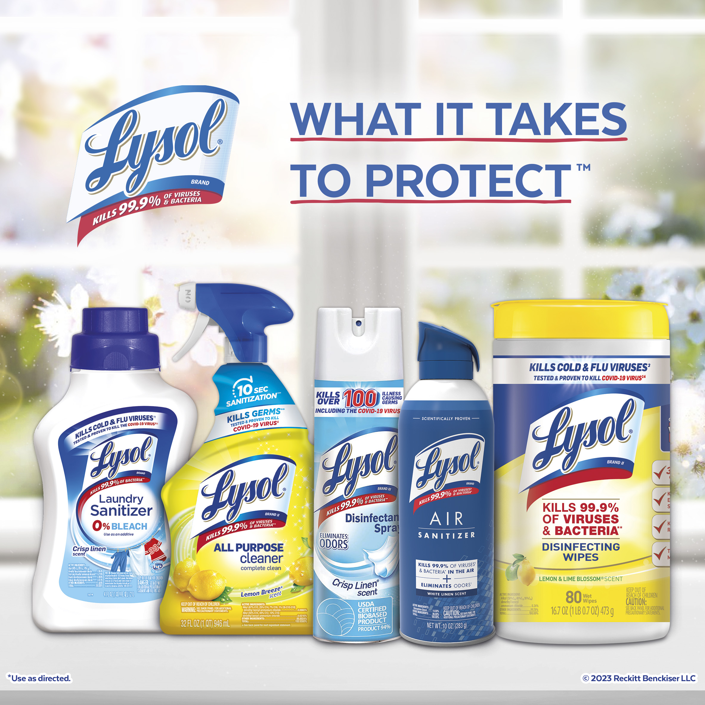 Lysol Disinfectant Spray, Lemon Breeze, 19oz, Tested and Proven to Kill COVID-19 Virus, Packaging May Vary​ - image 6 of 9