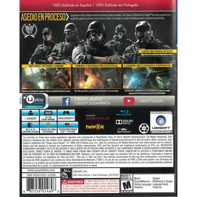 Ubisoft's Tom Clancy's Rainbow Six Siege for Sony