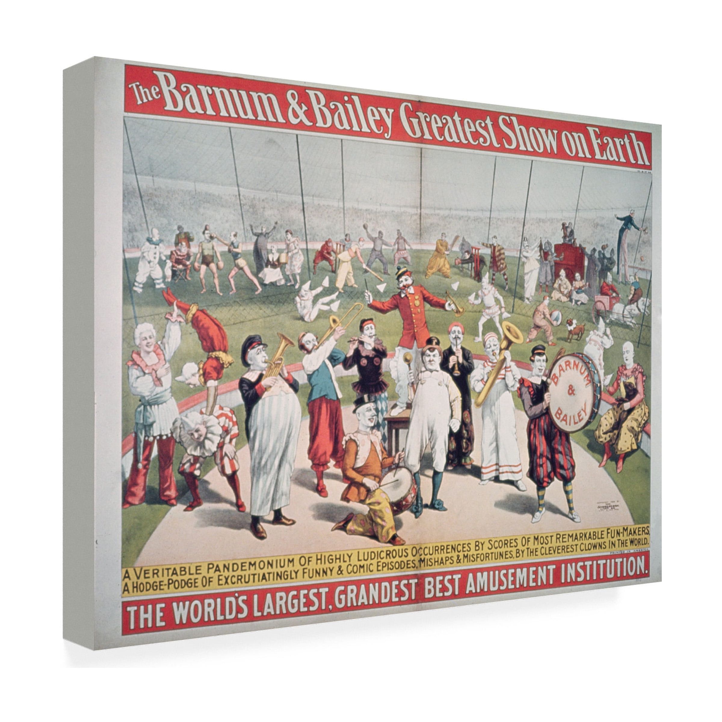 Trademark Fine Art "Barnum and Bailey Greatest Show on Earth" Canvas Wall Art