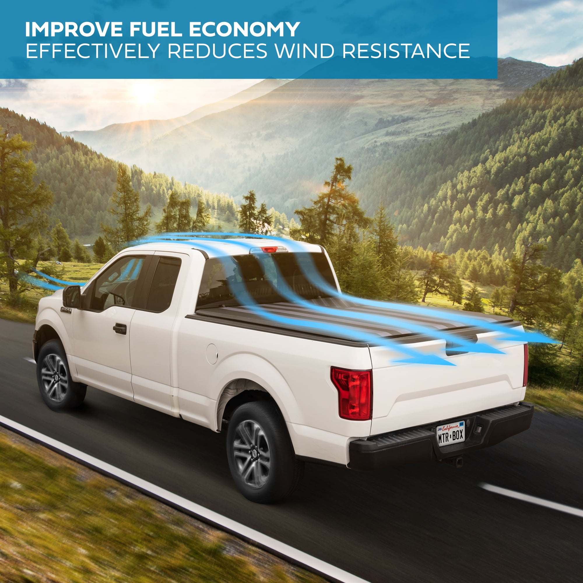 MotorBox Soft Roll-Up Truck Tonneau Cover for Ram 1500 (2002-2025) NEW BODY ONLY / Ram 2500 & 3500 (2003-2024) with 6.4 ft Bed Length