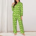 thumbnail image 2 of Lsque Daisies Flowers Pattern Long Sleeve Pajama Set for Women - Soft 2-Piece Sleepwear and Loungewear Set with Pockets, Comfy Nightwear-XX-Large, 2 of 7