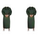 thumbnail image 3 of Delantal para hornear en casa Toystoory Tela impermeable Bolsillos ajustables anti-aceite Verde 2Conjunto, 3 of 6